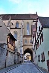Fototapeta premium Old town in Rothenburg ob der Tauber, Germany