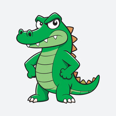 Angry crocodile man vector art Illustration clipart 