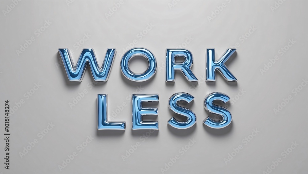 Poster clean 3d text design for motivation and productivity