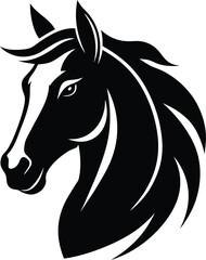 Horse icon and logo silhouette vector art, symbol illustration graphics design