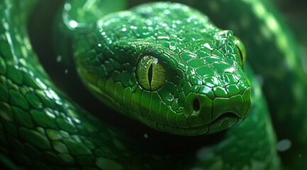 Fototapeta premium green snake 