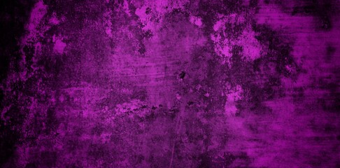 long background of purple color cracked wall, Old black purple painted metal wall Cracked paint texture Dark magenta background with paint drips Baner with a toned rough texture