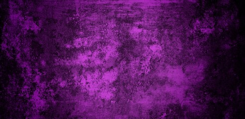 long background of purple color cracked wall, Old black purple painted metal wall Cracked paint texture Dark magenta background with paint drips Baner with a toned rough texture