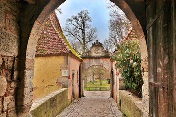 Burgtor Gate in the old town of Rothenburg ob der Tauber, Germany