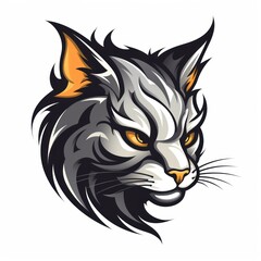 Obraz premium Cat on white background