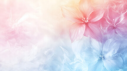 Fototapeta premium Pastel Flower background, soft pastel blossom, abstract nature or sommer background