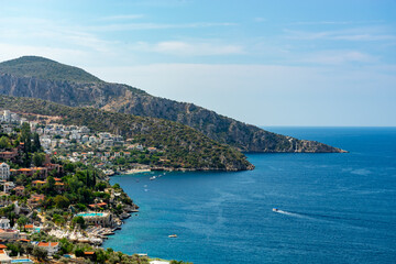 Fototapeta premium Daylight Panoramic View of Resort Town Kas in Turkey.