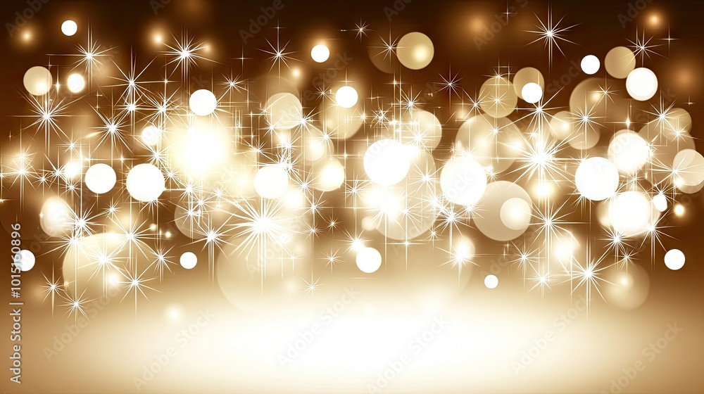 Poster a vibrant yellow backdrop adorned with shimmering sparkles, creating a playful, dazzling effect for 