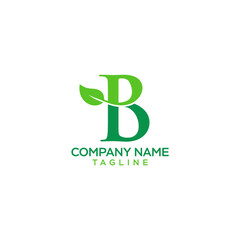 creative of letter leaf logo design