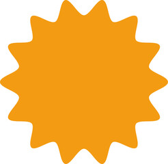Starburst orange sticker set for halloween - collection of special offer sale oval and round shaped sunburst labels and badges. Promo stickers with star edges. Vector.