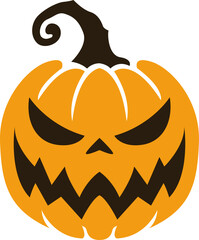 Horror and scary halloween faces silhouette icon, Pumpkin, emoji and tattoo ghost smile spooky jack evil mouth eyes scary silhouette vector illustration