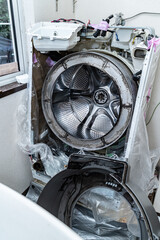 ドラム式洗濯乾燥機の分解洗浄