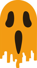 Horror and scary halloween faces silhouette icon, Pumpkin, emoji and tattoo ghost smile spooky jack evil mouth eyes scary silhouette vector illustration