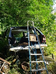 Illegal open dump in the Ardennes countryside