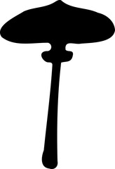 Mushroom silhouette icon vector image. Big set of mushroom - Edible and non-edible mushrooms. Vector illustration