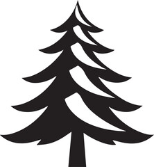  Christmas tree Silhouette Vector illustration