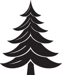  Christmas tree Silhouette Vector illustration