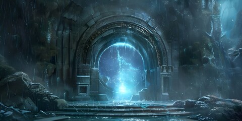 Una representación conceptual de una futura estrategia de disrupción para las puertas de portal de viajes en el tiempo y el espacio basada en la innovación abstracta en los viajes espaciales
