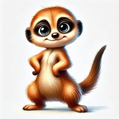 Obraz premium Baby meerkat clipart