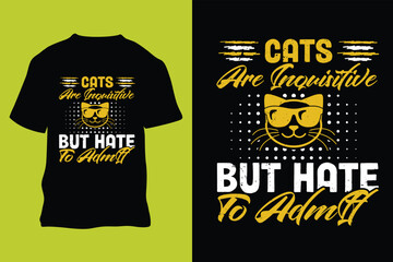 Cat T shirt Design Vector