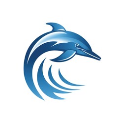 Obraz premium Dolphin on white background
