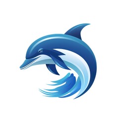 Fototapeta premium Dolphin on white background