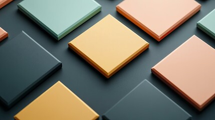 Colorful Square Tiles Arrangement