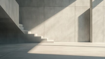 A high-quality minimalist background of smooth concrete texture with soft, natural shadows