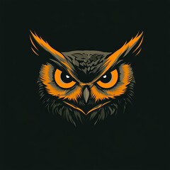 Obraz premium Minimalist Owl Logo Design