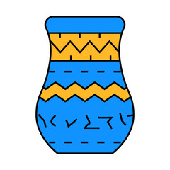 vase egypt line icon vector. vase egypt sign. isolated symbol illustration