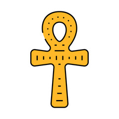 ankh decoration line icon vector. ankh decoration sign. isolated symbol illustration