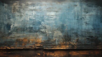 Abstract background rude grunge blue texture, distressed, aged concrete wall