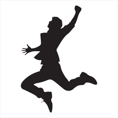 silhouette of person jumping