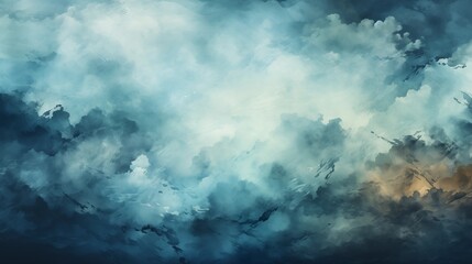 Obraz premium Abstract grunge texture background with blue watercolor gradient paint.