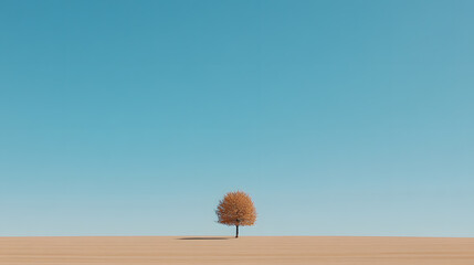 Lonely Tree in a Desolate Field | Symbolising Resilience and Solitude in Nature