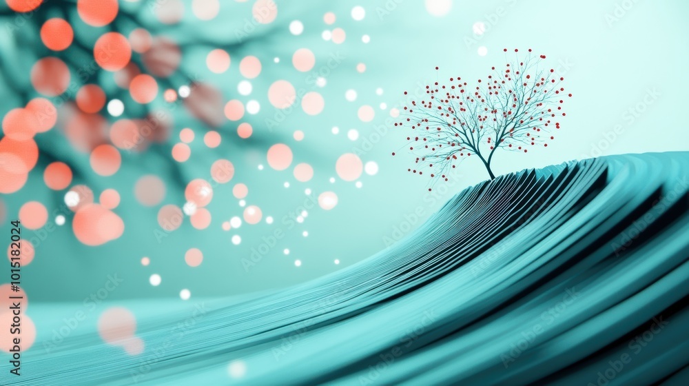Poster a motion graphic illustration depicting a dynamic sequence, highlighting the movement and flow of th