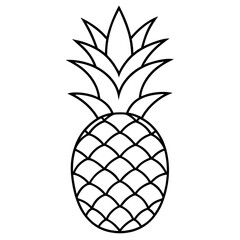 Obraz premium pineapple on white background
