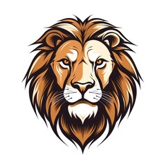 Fototapeta premium Lion on white background