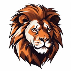 Obraz premium Lion on white background