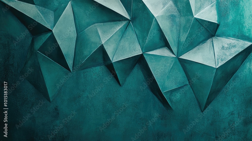 Poster a textured teal background with subtle abstract geometric shapes, perfect for adding depth and elega