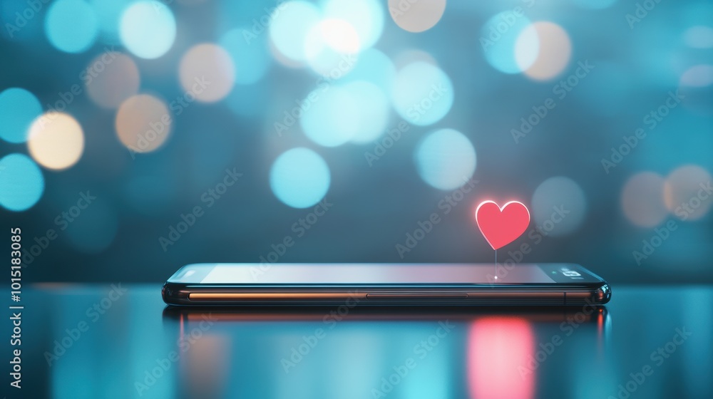 Poster a smartphone screen displaying a missed call notification, with a red missed call icon emphasizing t