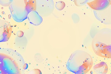 Soft pastel banner featuring ethereal shapes and bubbles, ideal for invitations or announcements in a serene and dreamy setting