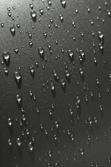 water drops on metal surface