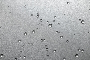 water drops on metal surface