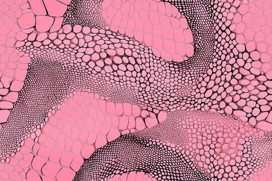 Python skin texture seamless pattern, pink tone snake skin
