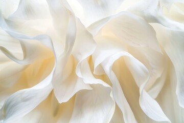 Immerse yourself in the delicate beauty of white flower petals showcasing intricate textures in a soft, dreamy backdrop