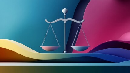 Equality symbols, smooth translucent background, flat design illustration