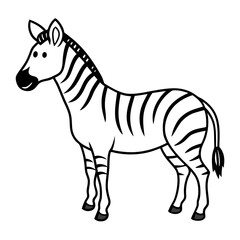 zebra  silhouette vector  illustration