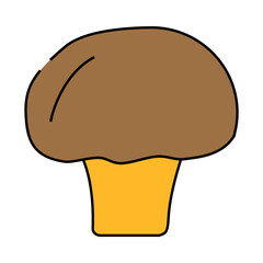 champignon mushroom line icon vector. champignon mushroom sign. isolated symbol illustration