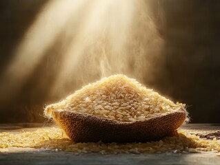 Divine Provision and Sustenance - Cinematic Product Photography of Manna from Heaven on Isolated Background